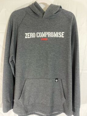 75 Hard Zero Compromise Men's Gray Hooded Sweatshirt
